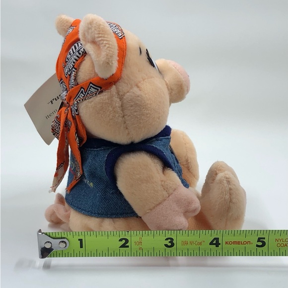 Harley Davidson "Punky” the Pig Bean Bag Plush Animal Toy With Original Tag - Picture 14 of 16